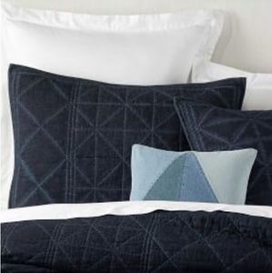 Pottery Barn The Emily & Meritt Indigo Stitch Cotton
King Sham